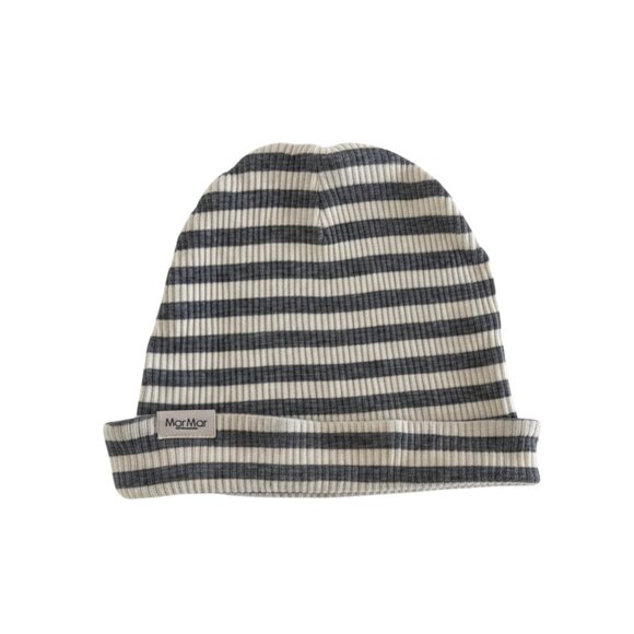 MARMAR COPENHAGEN - BEANIE BATCH 17 - 20"-21" - CREME/GREY - 50% COTTON - Picture 1 of 4